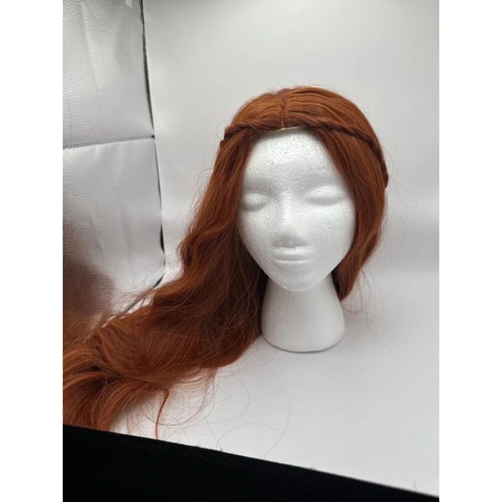Topcosplay Dark red ginger curly wig